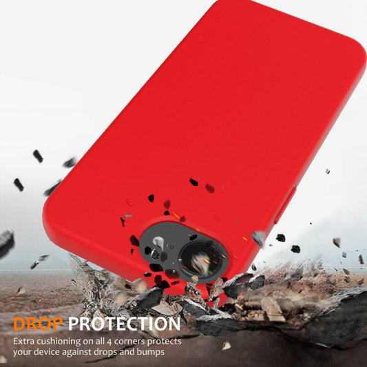 For iPhone 16e Shockproof Silicone Magsafe Phone Case(Red) by bashfashion