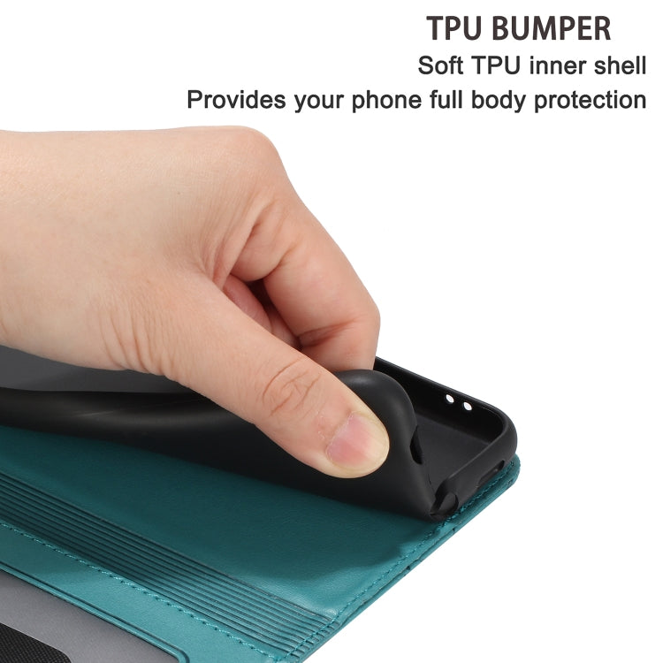 For iPhone 16e Cat Embossing Pattern Leather Phone Case with Lanyard(Blue) by bashfashion