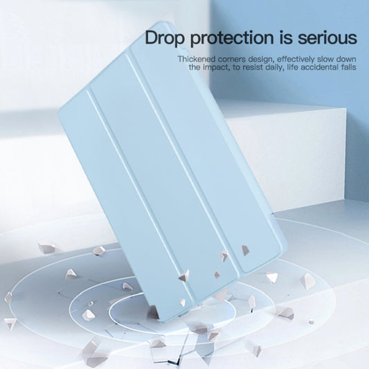 For Samsung Galaxy Tab S9 3-folding Acrylic Smart Leather Tablet Case(Dark Green) by bashfashion