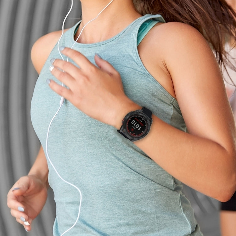 For Garmin Instinct 2X Solar Sports Two-Color Silicone Watch Band(White+Black) by bashfashion