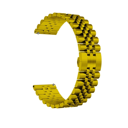 For Huawei Watch 4 / 4 Pro Five Bead Stainless Steel Watch Band(Gold) by bashfashion