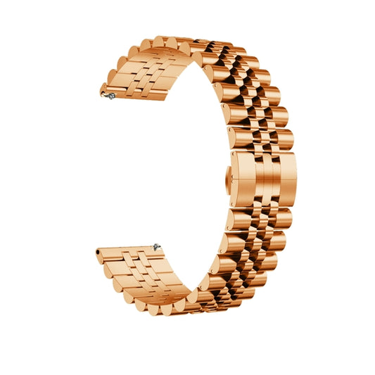 For Huawei Watch 4 / 4 Pro Five Bead Stainless Steel Watch Band(Rose Gold) by bashfashion