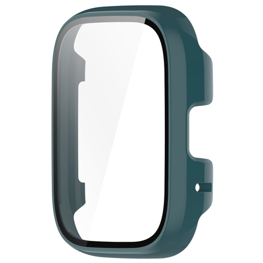 For Redmi Watch 3 Lite PC + Tempered Film Integrated Watch Protective Case(Pine Green) by bashfashion