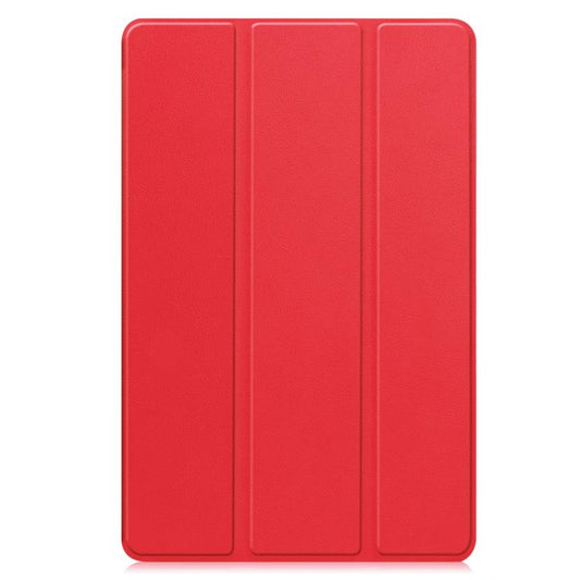For Samsung Galaxy Tab S10 FE+ Custer Pure Color 3-Fold Holder Smart Leather Tablet Case(Red) by bashfashion