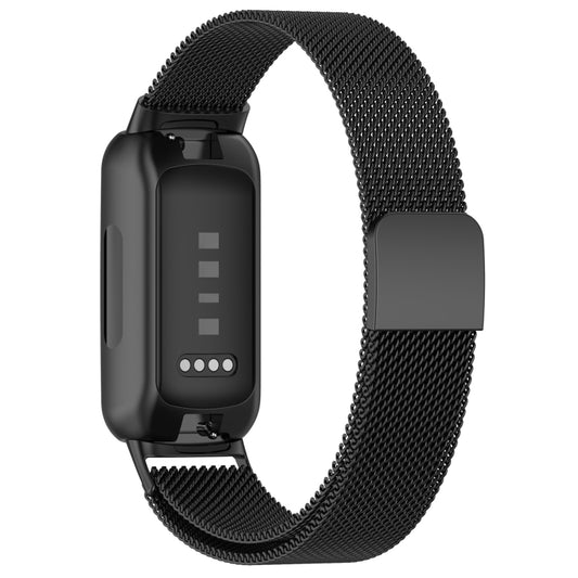 For Fitbit Inspire 3 Milanese Metal Watch Band(Black) by bashfashion