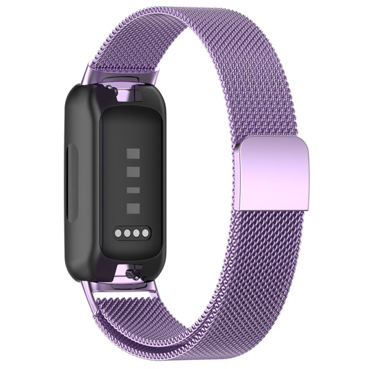 For Fitbit Inspire 3 Milanese Metal Watch Band(Light Purple) by bashfashion