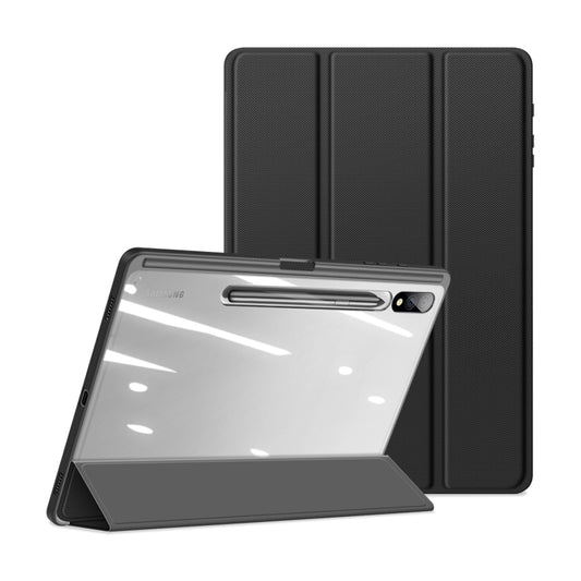For Samsung Galaxy Tab S9+ DUX DUCIS TOBY Series Antiskid Leather Tablet Case with Sleep / Wake-up Function(Black) by DUX DUCIS
