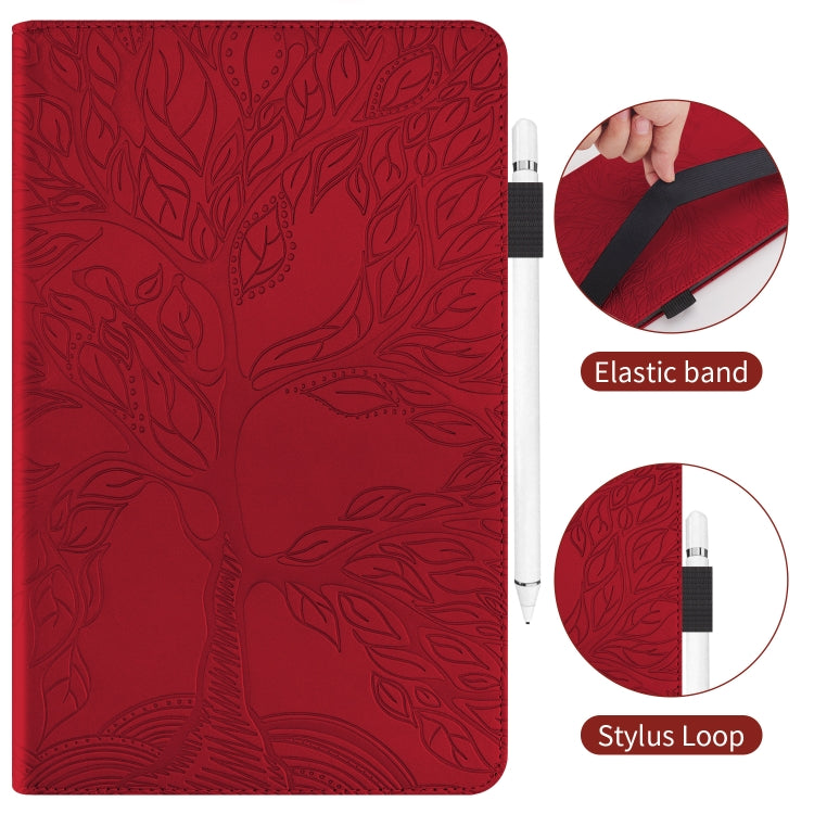 For Samsung Galaxy Tab S8 / S7 Life Tree Series Horizontal Flip Leather Tablet Case(Red) by bashfashion