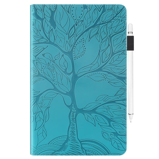 For Samsung Galaxy Tab S9 Ultra Life Tree Series Horizontal Flip Leather Tablet Case(Lake Blue) by bashfashion
