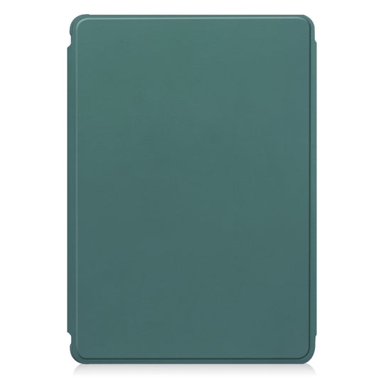For Samsung Galaxy Tab S9+ 360 Rotation Transparent Smart Leather Case(Dark Green) by bashfashion