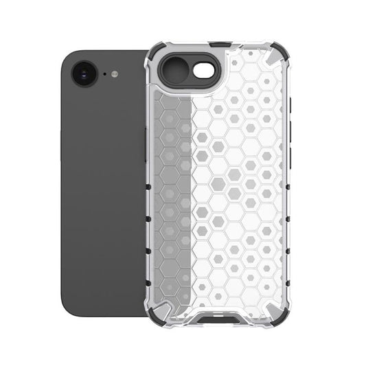 For iPhone 16e Honeycomb Shockproof Phone Case(White) by bashfashion
