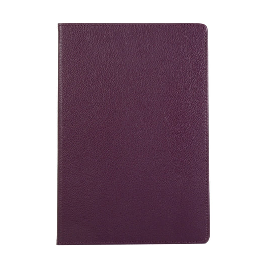 For Samsung Galaxy Tab S10 FE / S9 FE / S9 Litchi Texture 360 Degrees Rotation Holder Leather Tablet Case(Purple) by bashfashion