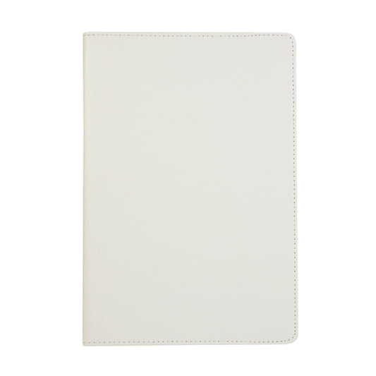 For Samsung Galaxy Tab S10 FE / S9 FE / S9 Litchi Texture 360 Degrees Rotation Holder Leather Tablet Case(White) by bashfashion