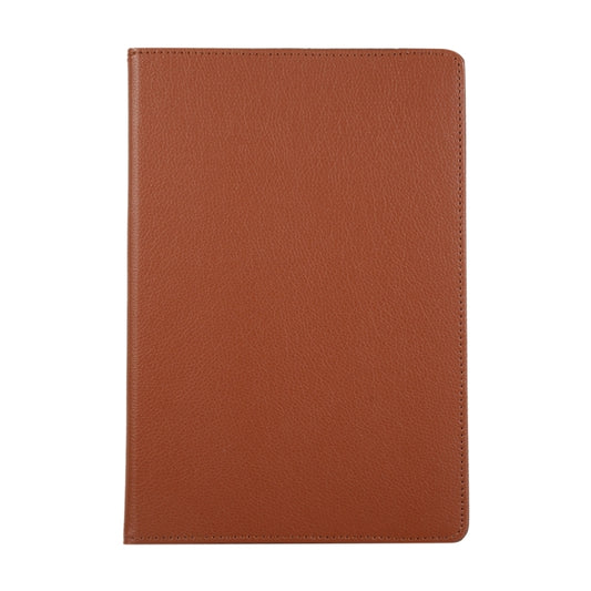 For Samsung Galaxy Tab S9+ / Tab S10+ Litchi Texture 360 Degrees Rotation Holder Leather Tablet Case(Brown) by bashfashion