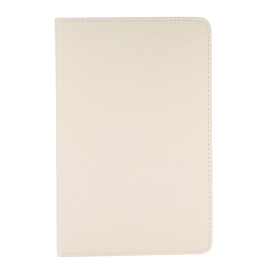 For Samsung Galaxy Tab A9 / Tab A11 Litchi Texture 360 Degrees Rotation Holder Leather Tablet Case(White) by bashfashion