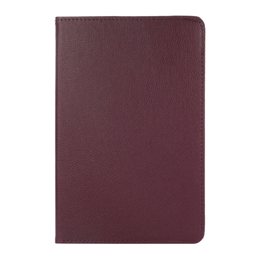 For Samsung Galaxy Tab A9+ / Tab A11+ Litchi Texture 360 Degrees Rotation Holder Leather Tablet Case(Purple) by bashfashion