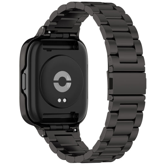 For Redmi Watch 3 Lite / Watch 3 Active 2 in 1 Three-bead Metal Watch Band with Watch Frame(Black) by bashfashion