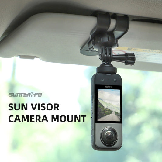 Sunnylife ZJ585 Sun Visor Camera Mount Quick Release Holder 360 Degree Rotating Vlog Bracket(Black) by Sunnylife