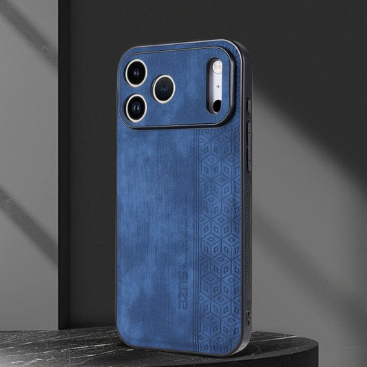 For iPhone 17 Pro AZNS 3D Embossed Skin Feel Phone Case(Sapphire Blue) by AZNS