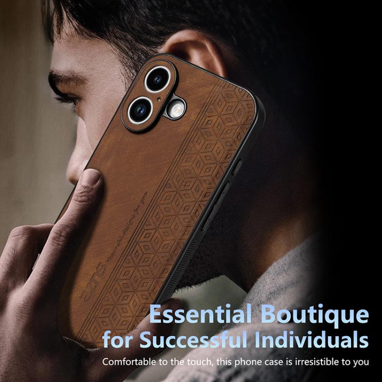 For iPhone 17 AZNS 3D Embossed Skin Feel Phone Case(Black) by AZNS