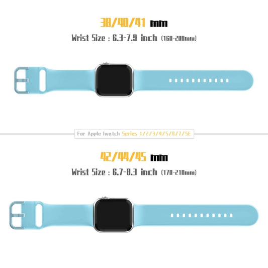 For Apple Watch Ultra 2 49mm Pin Buckle Silicone Watch Band(Light Blue) by bashfashion