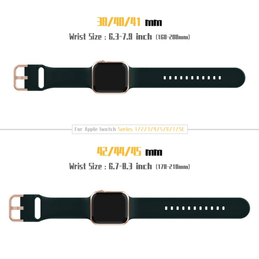 For Apple Watch Ultra 2 49mm Pin Buckle Silicone Watch Band(Dark Green) by bashfashion