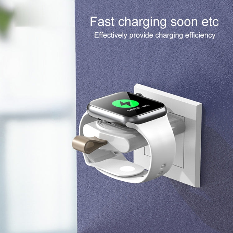 For Apple Watch Series USB Port Portable Magnetic Wireless Charger(White) by bashfashion
