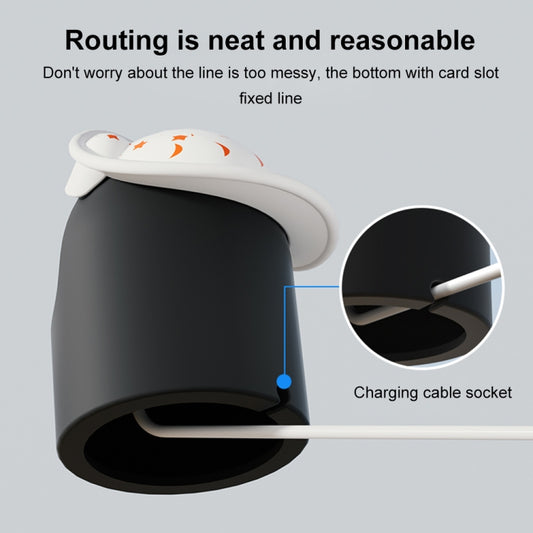 For Apple Watch Series Hat Bear Shaped Silicone Charging Base(Mint Green) by bashfashion