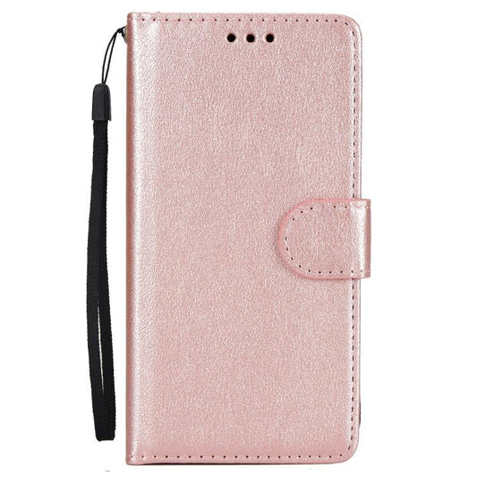 For iPhone 16e 3-Card Slots Multifunctional Leather Phone Case(Rose Gold) by bashfashion