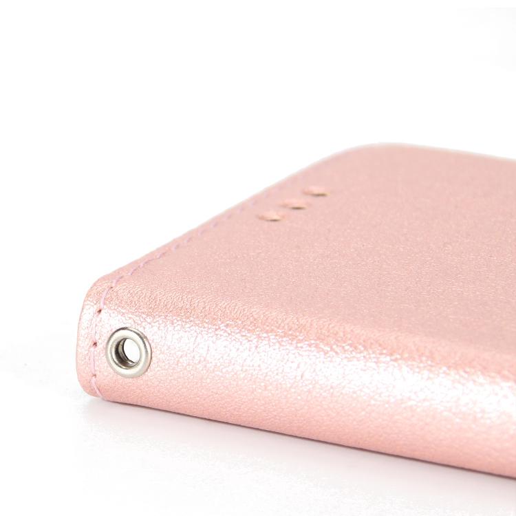 For iPhone 16e 3-Card Slots Multifunctional Leather Phone Case(Rose Gold) by bashfashion