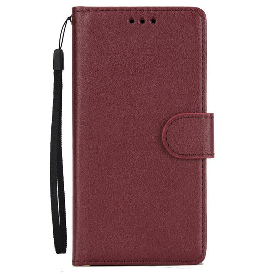 For iPhone 16e 3-Card Slots Multifunctional Leather Phone Case(Wine Red) by bashfashion