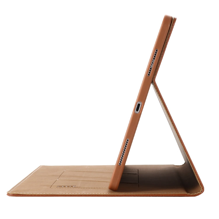 For iPad Pro 11 inch (2020) GEBEI PU+TPU Horizontal Flip Protective Tablet Case with Holder & Card Slots(Brown) by GEBEI