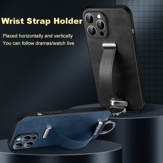 For iPhone 15 Pro Max SULADA Tide Cool Series PC + Leather Texture Skin Feel Phone Case(Black) by SULADA