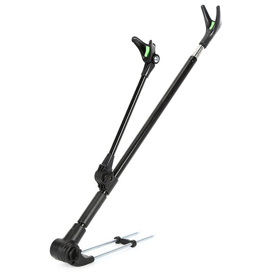 Stainless Steel Thickened Fishing Rod Turret Bracket 2.4m Black by bashfashion