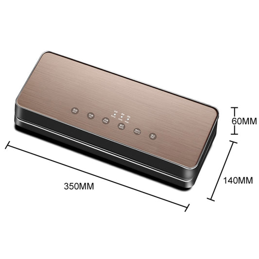 Automatic Vacuum Sealer Household Food Preservation Packaging Machine, Plug Specification:EU Plug(Gold) by bashfashion