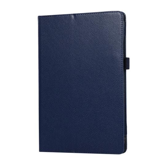 For Samsung Galaxy Tab A9+ Litchi Texture Leather Tablet Case with Holder(Dark Blue) by bashfashion
