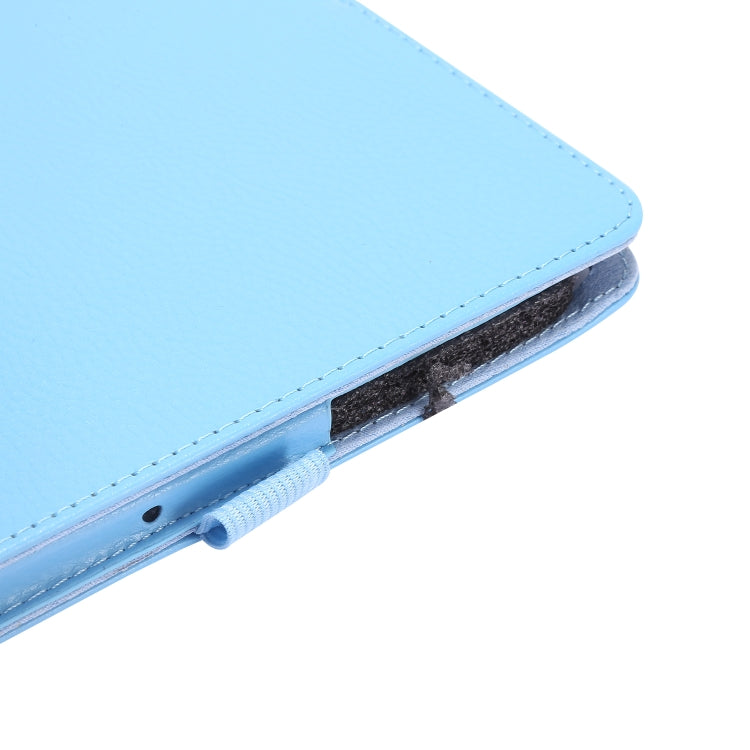 For Samsung Galaxy Tab A9+ Litchi Texture Leather Tablet Case with Holder(Dark Blue) by bashfashion