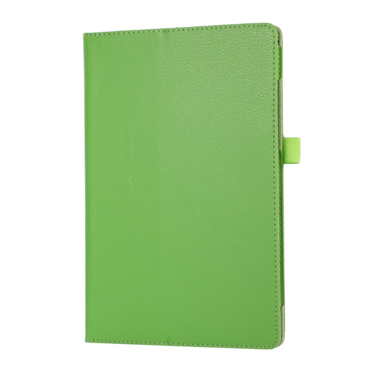 For Samsung Galaxy Tab A9+ Litchi Texture Leather Tablet Case with Holder(Green) by bashfashion