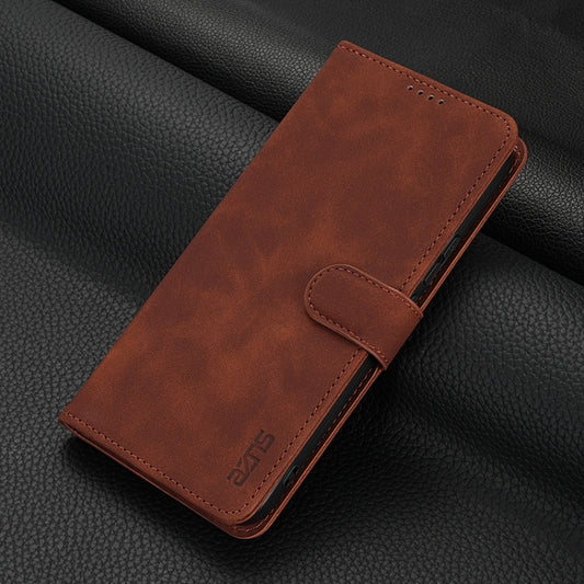 For Huawei nova 12 / nova 13 AZNS Skin Feel Calf Texture Flip Leather Phone Case(Brown) by AZNS