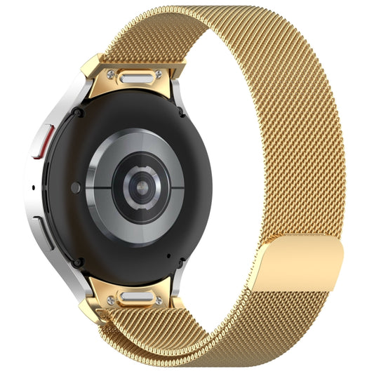 For Samsung Galaxy Watch 6 Button Style Milan Magnetic Metal Watch Band(Gold) by bashfashion