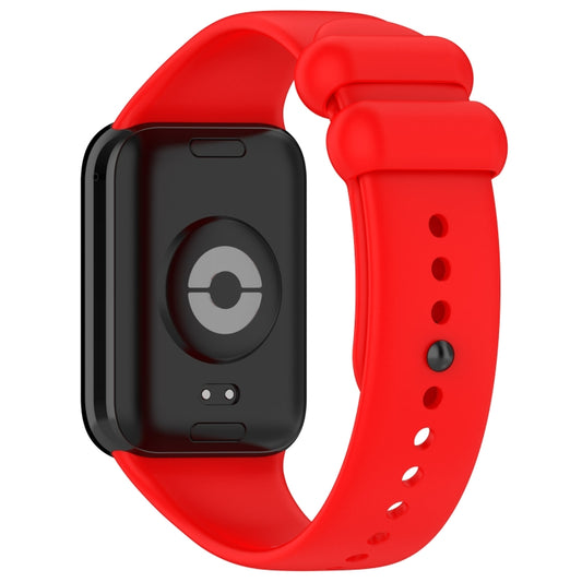 For Xiaomi Smart Band 9 Pro / 8 Pro Solid Color Black Buckle Silicone Watch Band(Red) by bashfashion