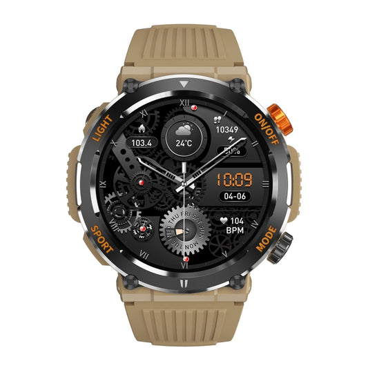 HT17 1.46 inch Round Screen Bluetooth Smart Watch, Support Health Monitoring & 100+ Sports Modes(Yellow) by bashfashion