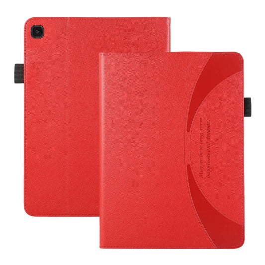 For Samsung Galaxy Tab A7 Lite Litchi Texture Leather Sucker Tablet Case(Red) by bashfashion