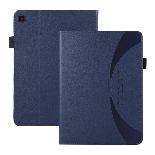 For Samsung Galaxy Tab A7 Lite Litchi Texture Leather Sucker Tablet Case(Dark Blue) by bashfashion