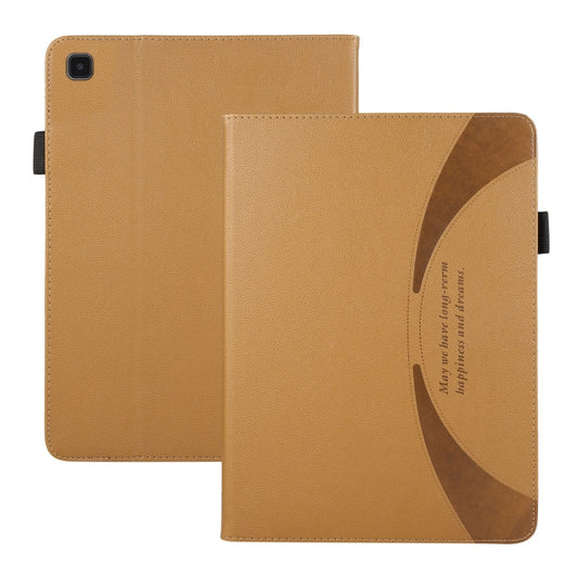 For Samsung Galaxy Tab A7 2020 Litchi Texture Leather Sucker Tablet Case(Brown) by bashfashion