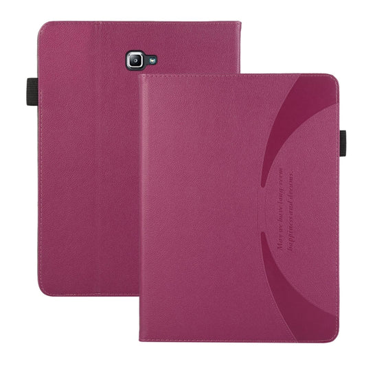 For Samsung Galaxy Tab A 10.1 2016 T580 Litchi Texture Leather Sucker Tablet Case(Purple) by bashfashion