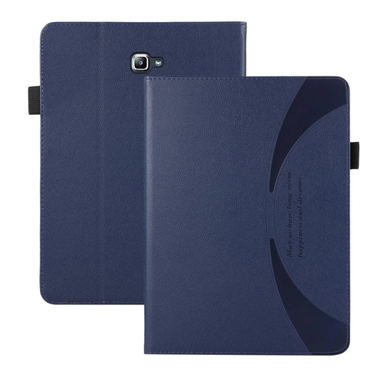 For Samsung Galaxy Tab A 10.1 2016 T580 Litchi Texture Leather Sucker Tablet Case(Dark Blue) by bashfashion