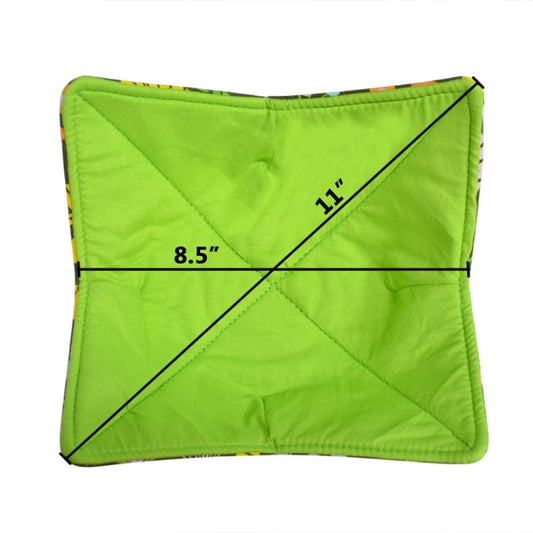 Microwave Heating Anti-scalding Cotton Dish Rack(Fluorescent Green) by bashfashion