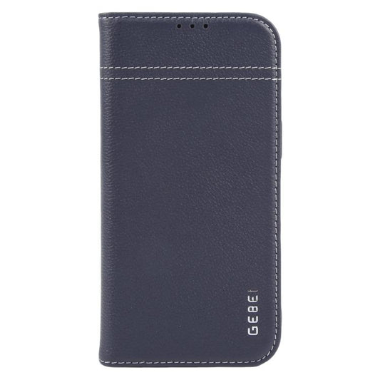 For iPhone Air GEBEI Top-grain Horizontal Flip Leather Phone Case(Blue) by GEBEI
