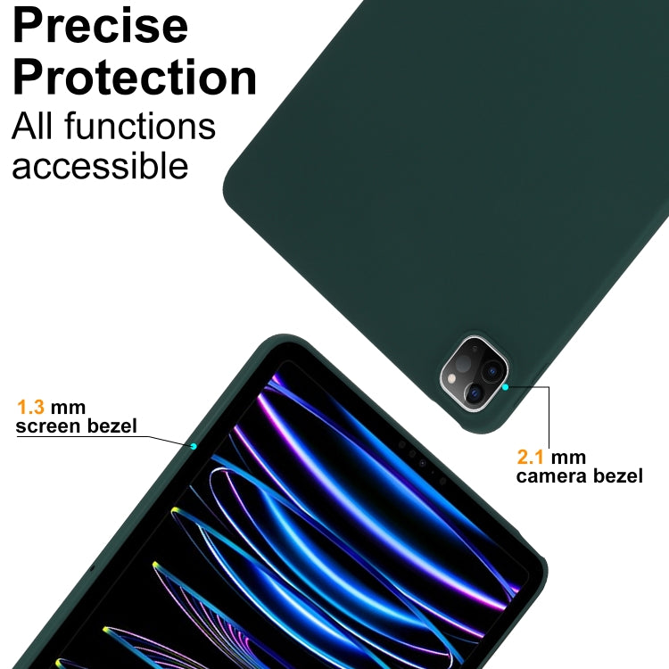 For iPad Pro 13 2025 / 2024 Oil Spray Skin-friendly TPU Tablet Case(Deep Green) by bashfashion